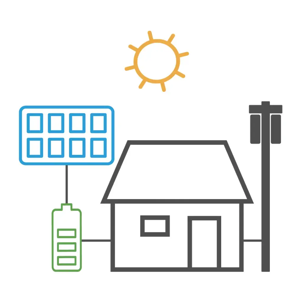 Sistema solar fotovoltaico hibrido - S (4, 4,8 kWh (1u))